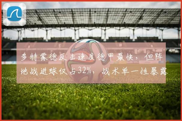 多特蒙德反击速度德甲最快,但阵地战进球仅占32%,战术单一性暴露